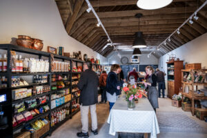 Busy farm shop at open weekend