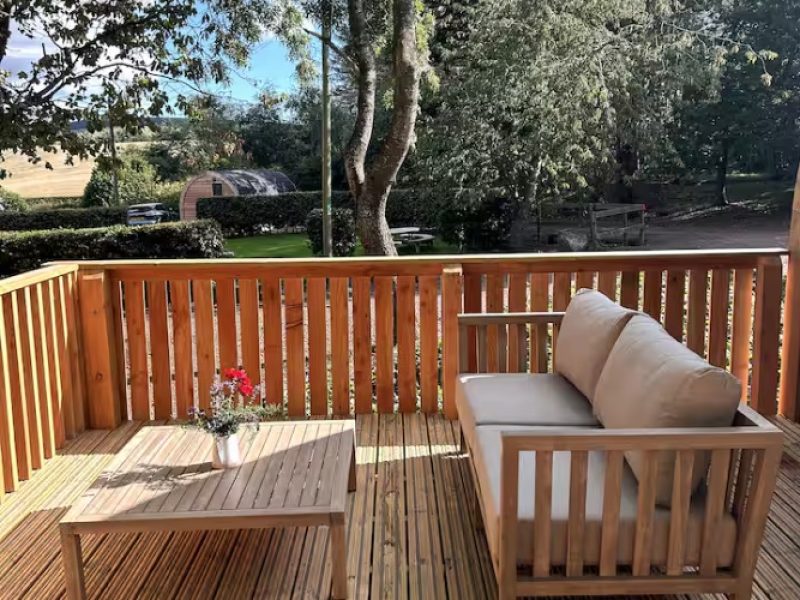 Deck area with seating